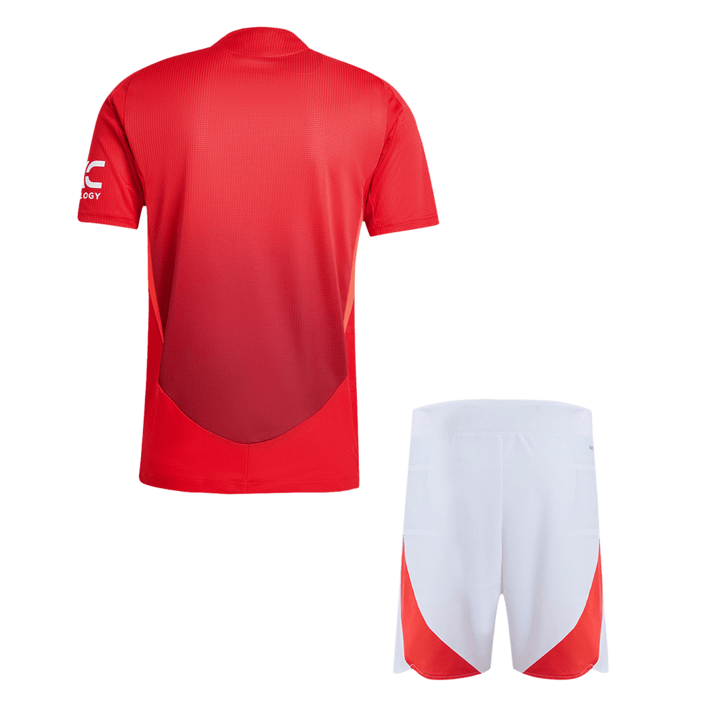 Manchester United Home Soccer Jersey Kit Authentic 2024/25 (Jersey+Shorts)