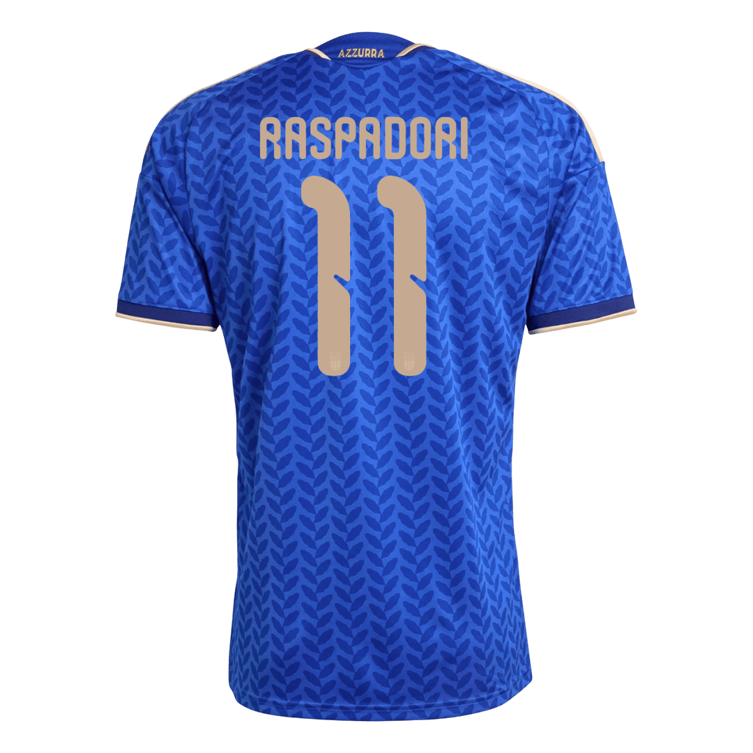 RASPADORI #11 Italy Home Soccer Jersey World Cup 2026 Blue
