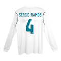 Real Madrid SERGIO RAMOS #4 Home Soccer Jersey Retro 2017/18 - Long Sleeve - Football Shirt | SmartJerseys | Official Quality