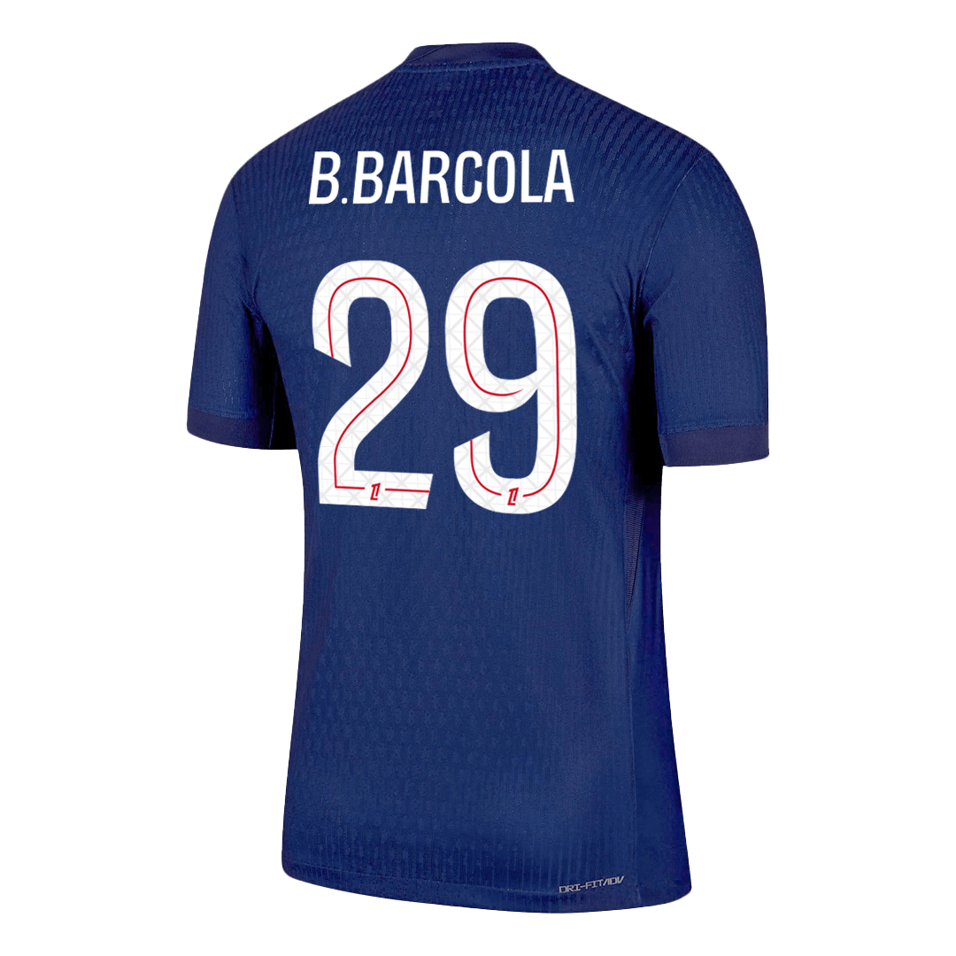 PSG B.BARCOLA #29 Home Soccer Jersey Authentic 2025/26