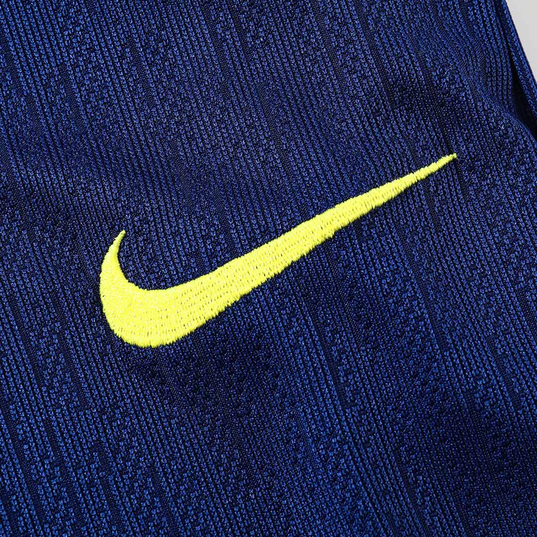 Conjunto de sudadera con cremallera del Barcelona para niños (camiseta y pantalón) 25/26 Azul Marino