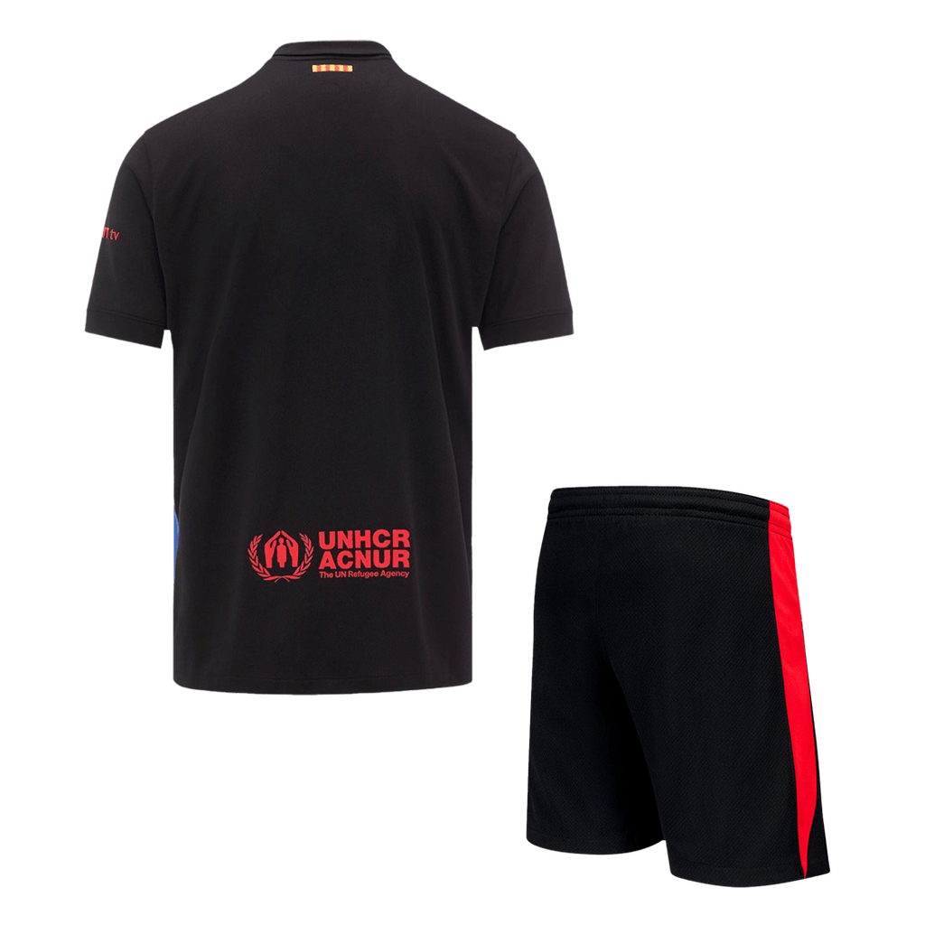 Camiseta de visitante del Barcelona 2024/25 (camiseta y pantalón corto) - Logotipo de Spotify sin texto