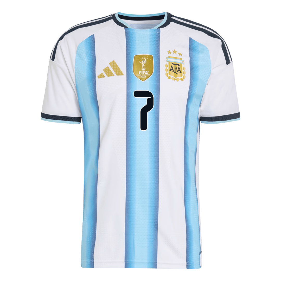 DE PAUL #7 Player Version Argentina Home Soccer Jersey World Cup 2026 Blue&White