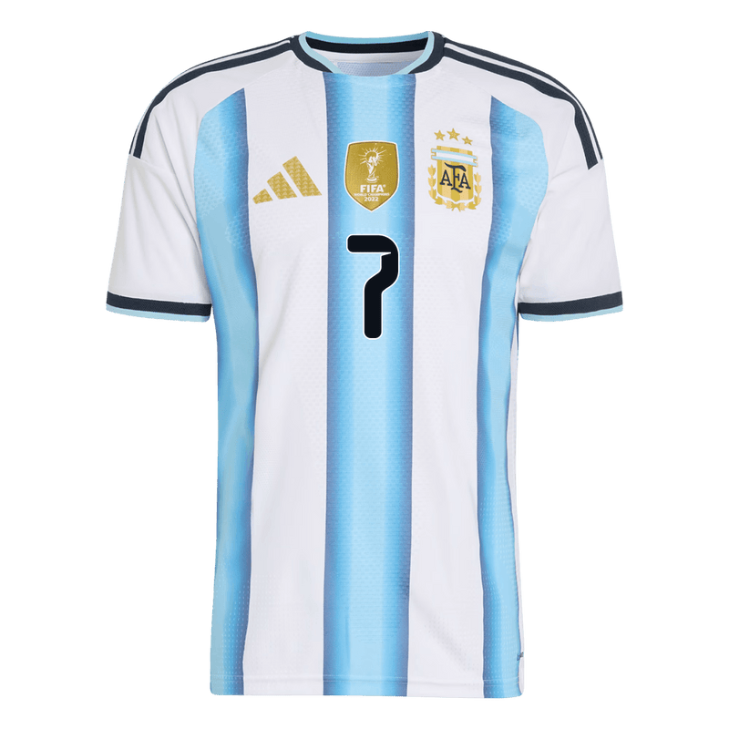 DE PAUL #7 Player Version Argentina Home Soccer Jersey World Cup 2026 Blue&White