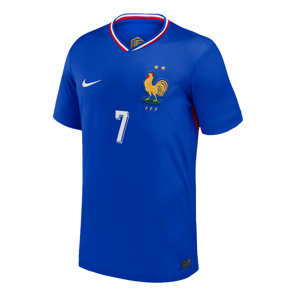 Camiseta de fútbol local de Francia para la Eurocopa 2024 de GRIEZMANN #7, azul 