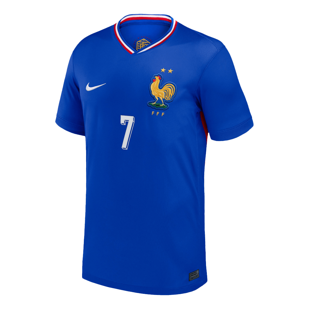 Camiseta de fútbol local de Francia para la Eurocopa 2024 de GRIEZMANN #7, azul 