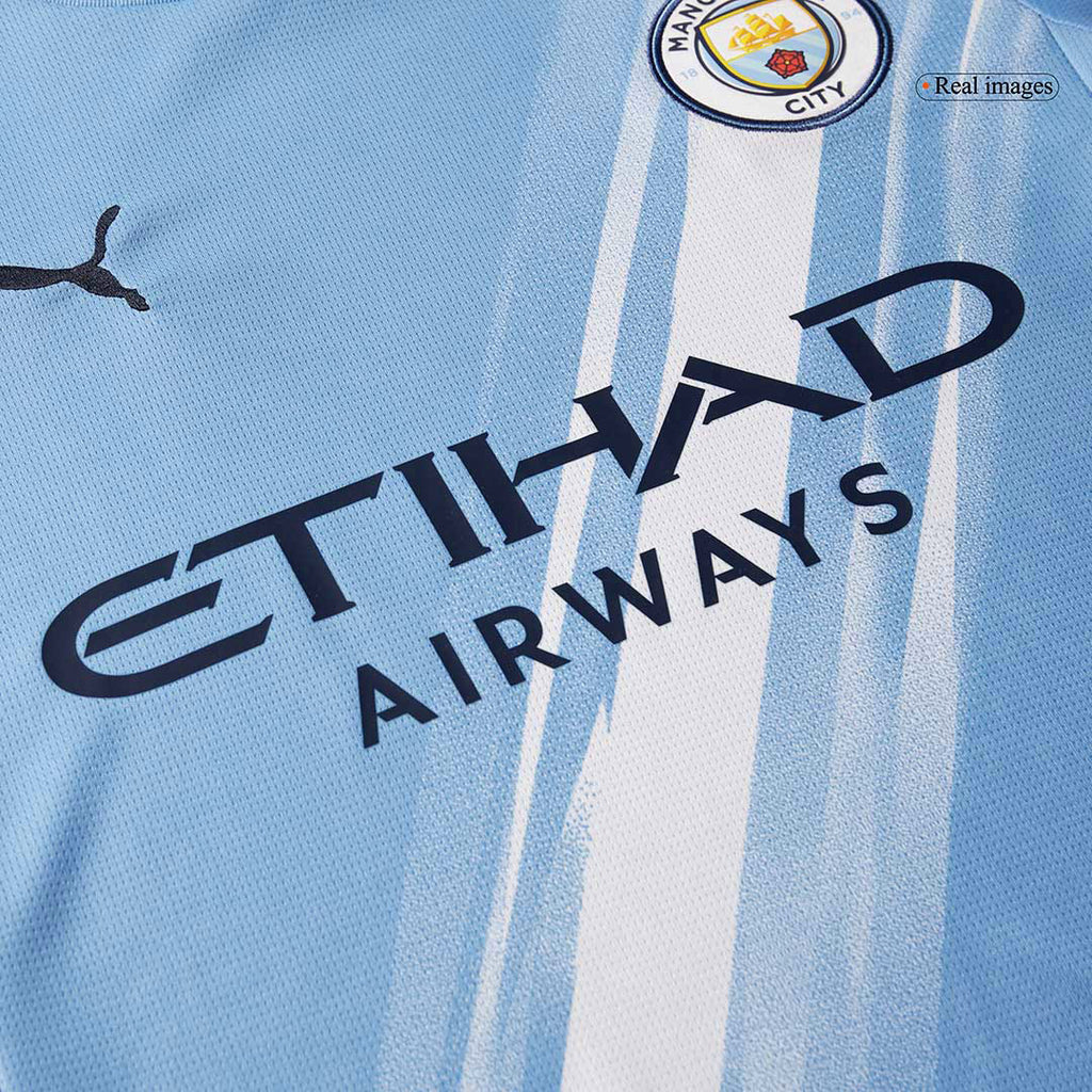DE BRUYNE #17 Manchester City Home Soccer Jersey 2025/26 Blue