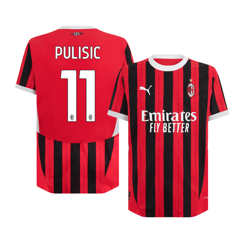 AC Milan PULISIC #11 Home Jersey Authentic 2024/25 - Football Shirt | SmartJerseys | Official Quality