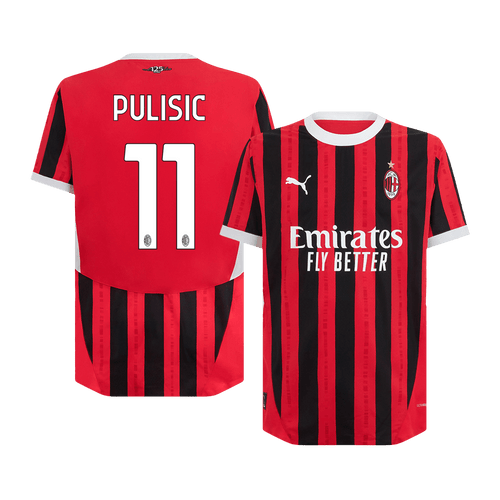 AC Milan PULISIC #11 Home Jersey Authentic 2024/25 - Football Shirt | SmartJerseys | Official Quality