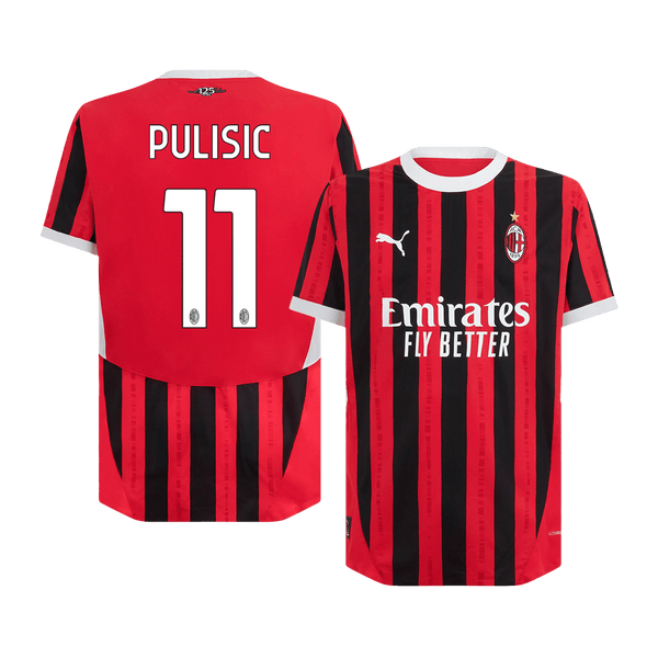 AC Milan PULISIC #11 Home Jersey Authentic 2024/25 - Football Shirt | SmartJerseys | Official Quality