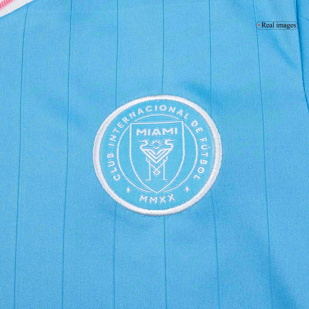Kid's Inter Miami Third away Soccer Jersey Kit(Jersey+Shorts) 2025 Blue
