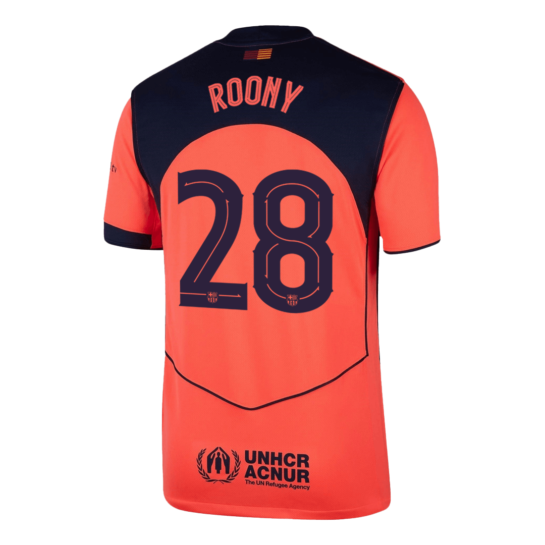 Camiseta de fútbol visitante del Barcelona ROONY #28 (tercera equipación) 2025/26