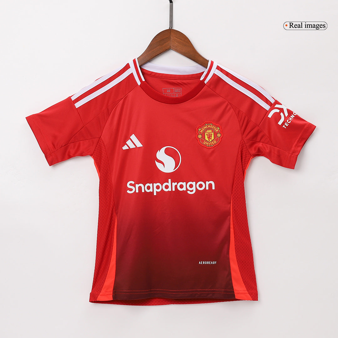 Manchester United Home Jersey Kit 2024/25 Kids(Jersey+Shorts)