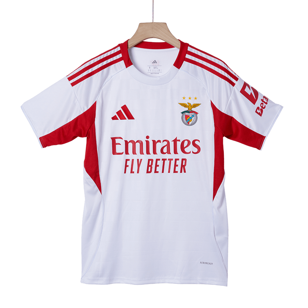 Benfica Third Away Soccer Jersey 2025/26 White
