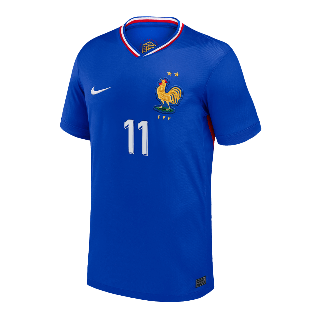 Maillot domicile de l'Euro 2024 de l'équipe de France, Olise n°11, bleu 
