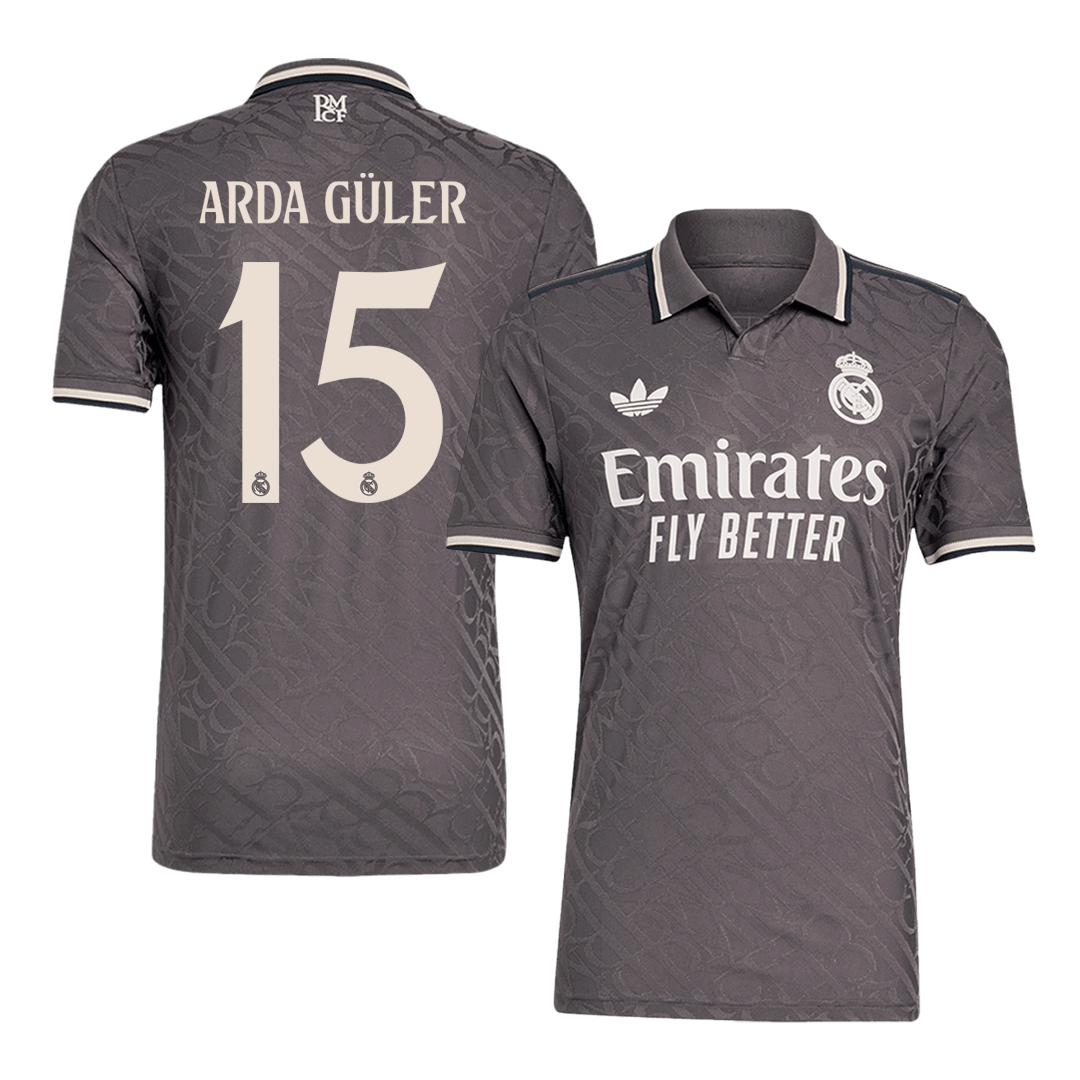 Real Madrid ARDA GÜLER #15 Third Away Soccer Jersey Authentic 2024/25 - Football Shirt | SmartJerseys | Official Quality