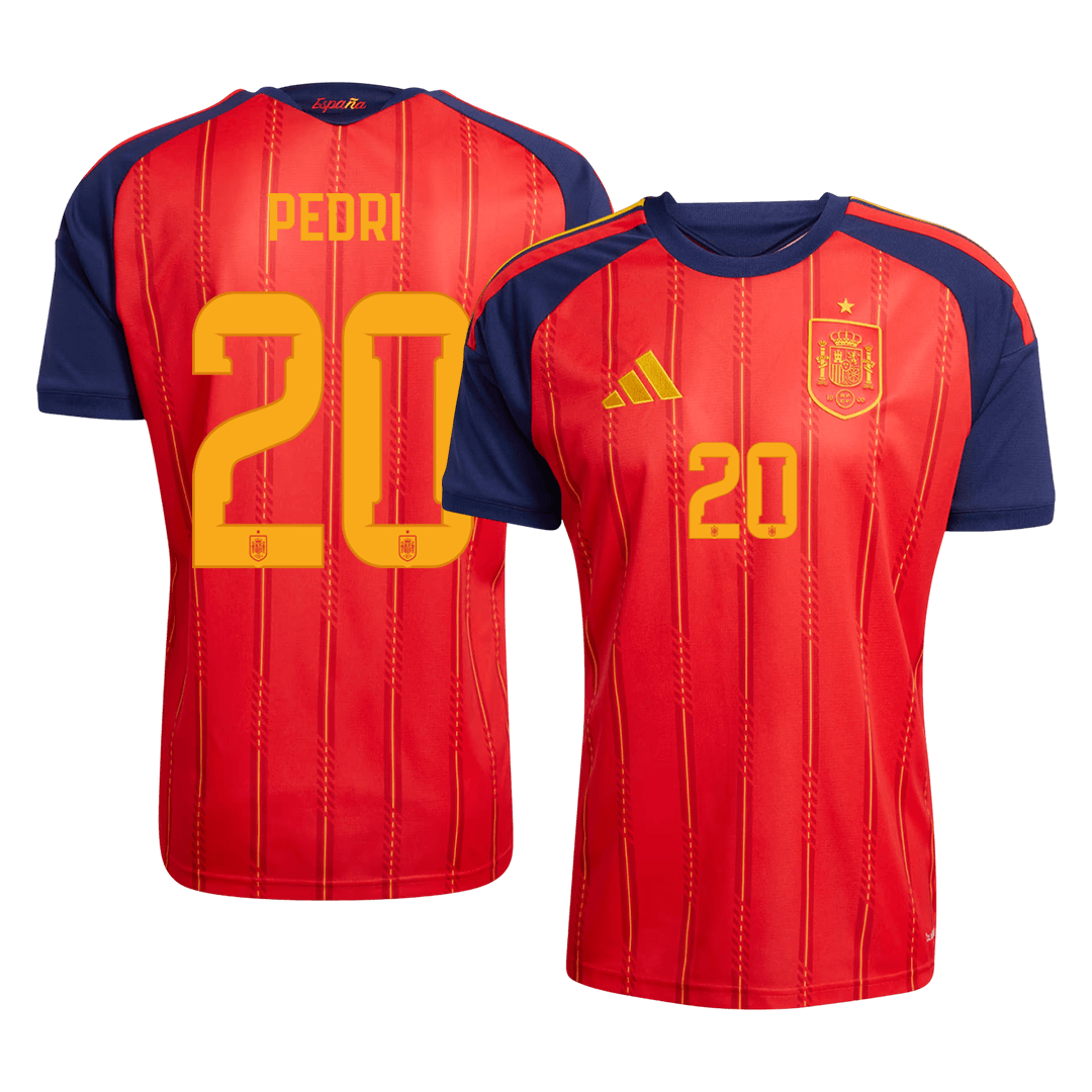 PEDRI #20 Spain Home Soccer Jersey World Cup 2026 Red