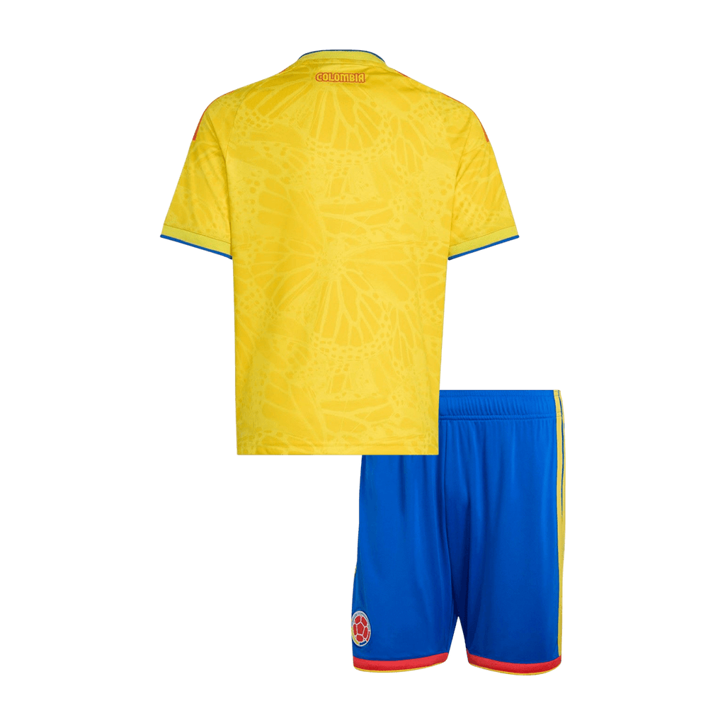 Kid's Colombia Home Soccer Jersey Kit(Jersey+Shorts) World Cup 2026 Yellow