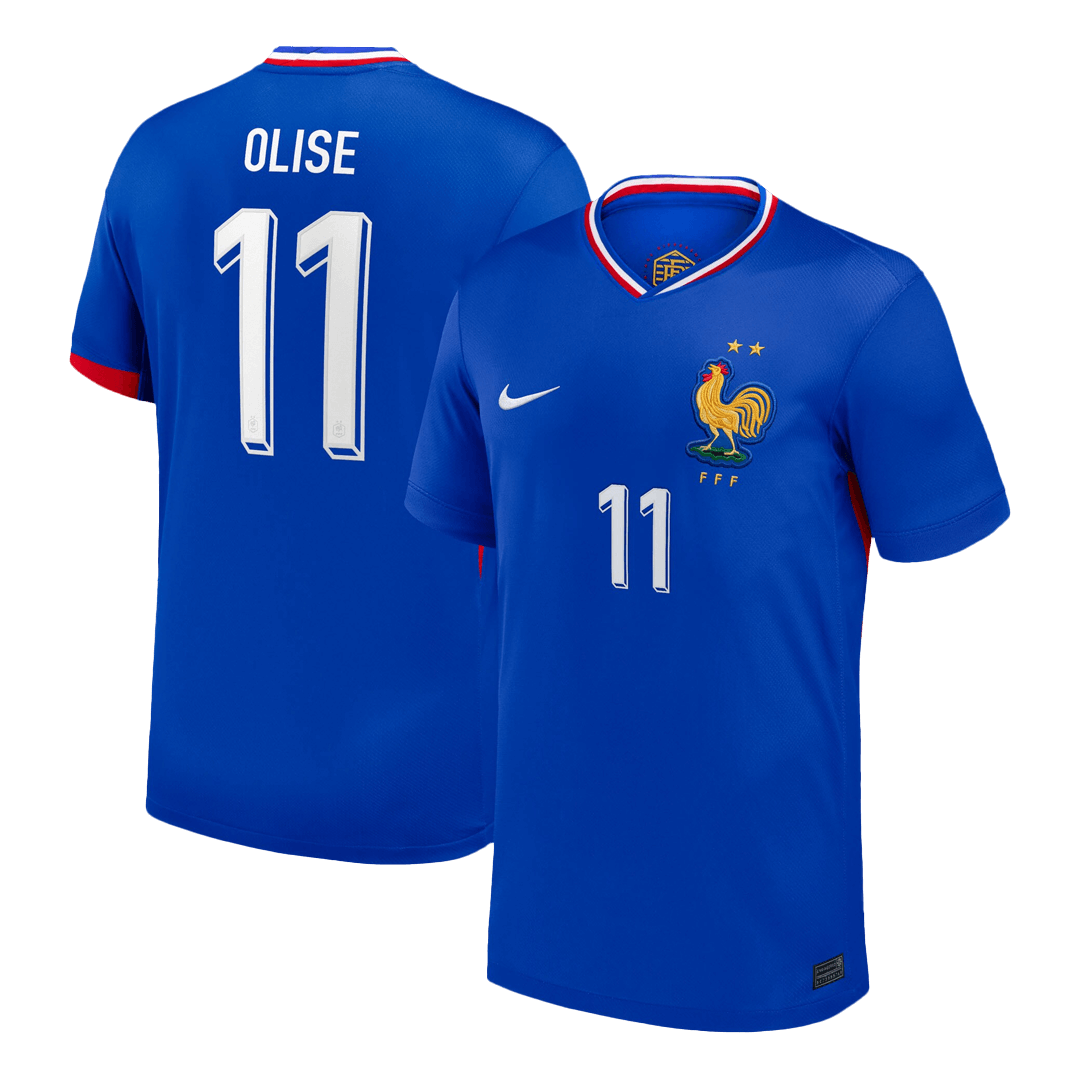 OLISE #11 France Euro Home Soccer Jersey 2024 Blue - Football Shirt | SmartJerseys | Official Quality