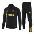 Kid's Manchester United Zipper Sweatshirt Kit(Top+Pants) 25/26 Black - Football Shirt | SmartJerseys | Official Quality