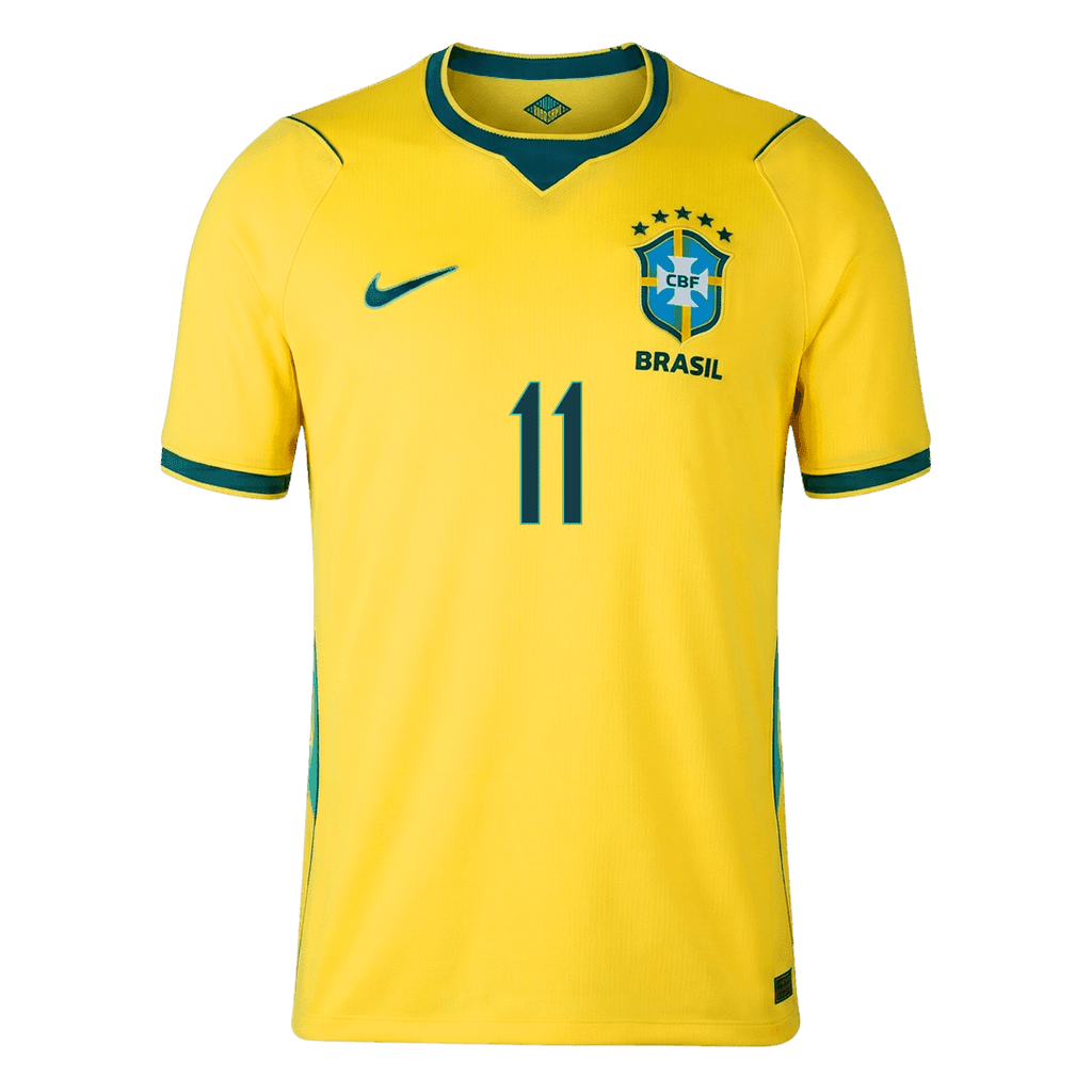 RAPHINHA #11 Brazil Home Soccer Jersey World Cup 2026 Yellow