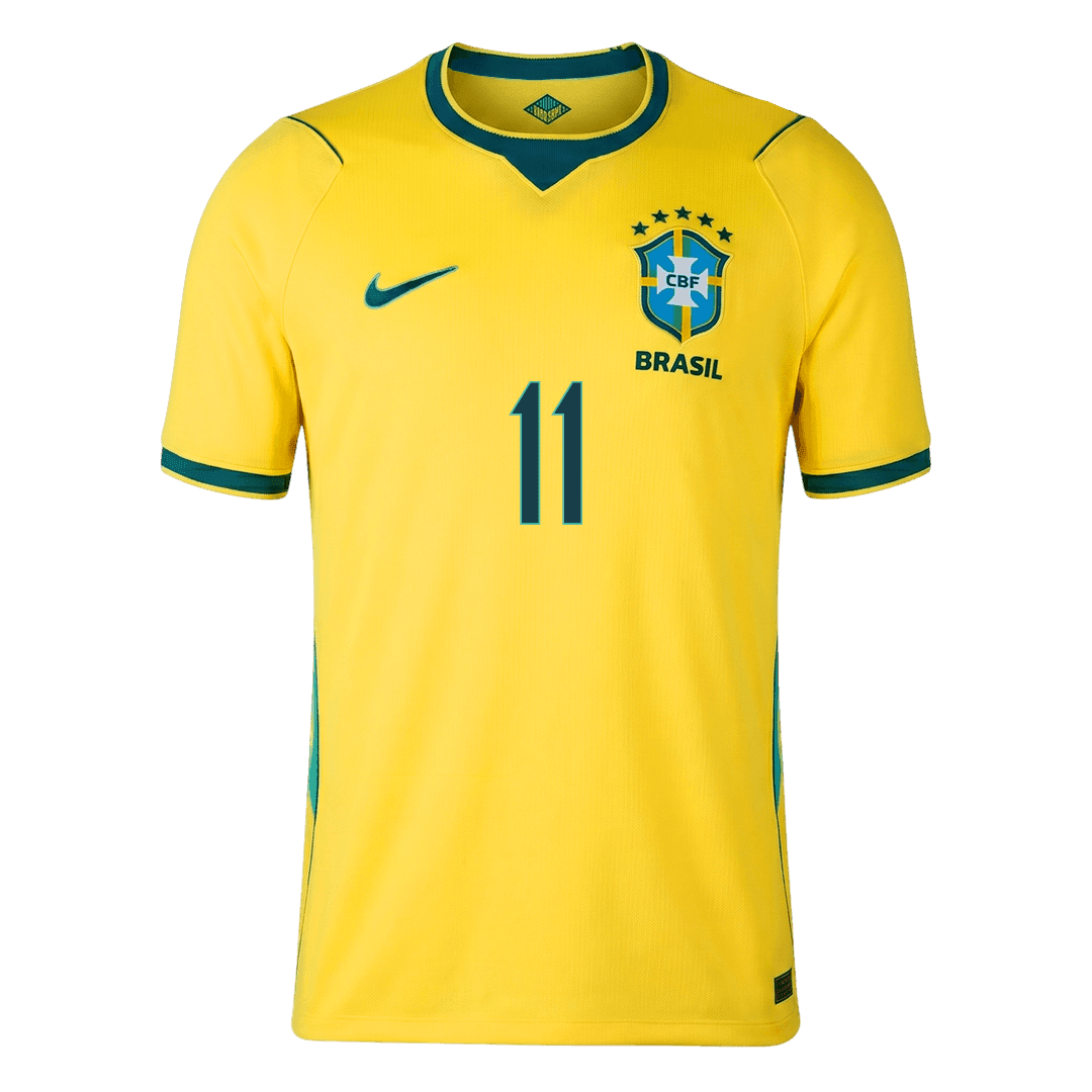 RAPHINHA #11 Brazil Home Soccer Jersey World Cup 2026 Yellow