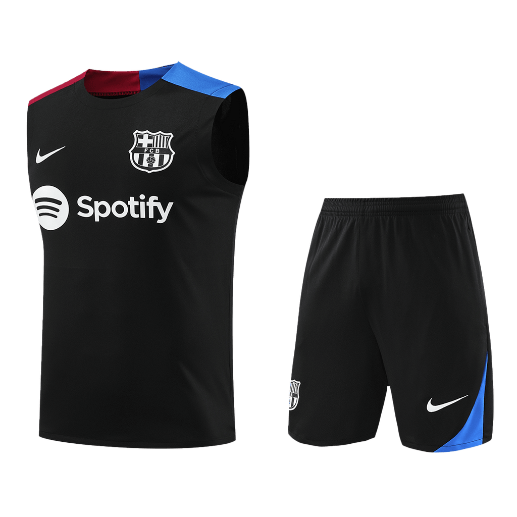 Camiseta de entrenamiento prepartido del Barcelona 2024/25 (Camiseta + Pantalón corto)