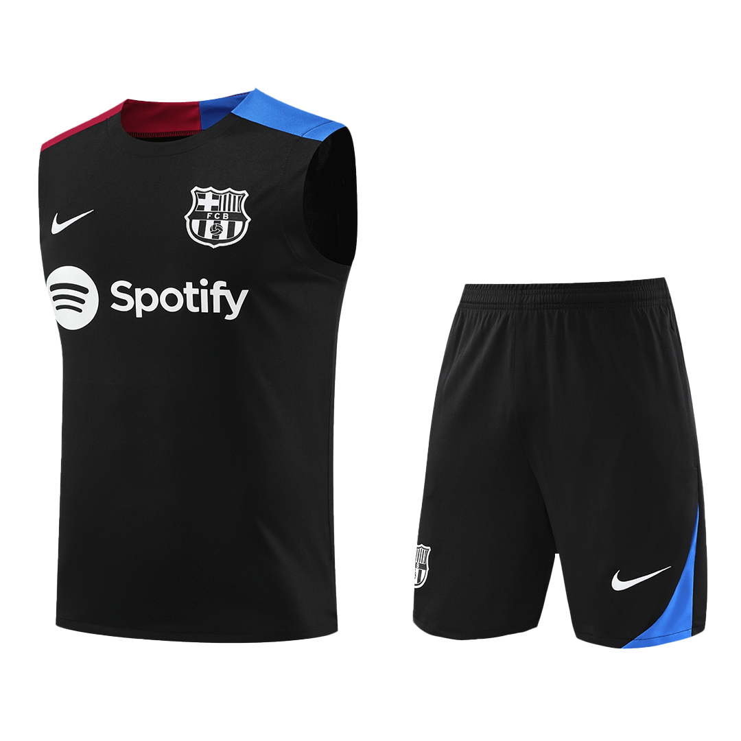 Camiseta de entrenamiento prepartido del Barcelona 2024/25 (Camiseta + Pantalón corto)