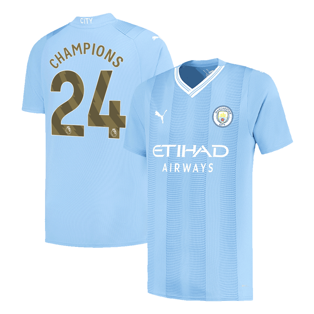 Manchester City CHAMPIONS #24 Home Jersey 2023/24 - Football Shirt | SmartJerseys | Official Quality