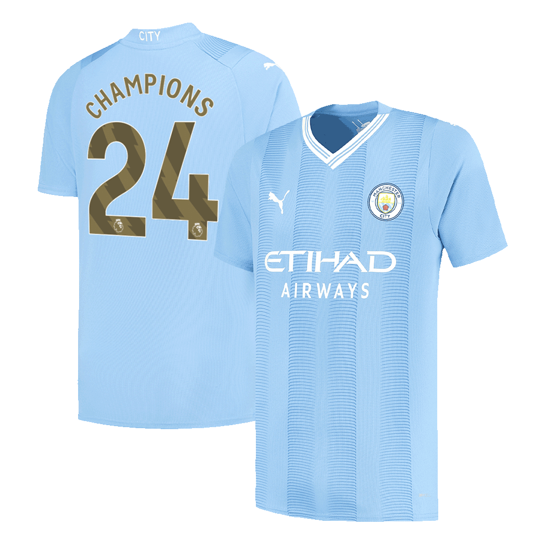 Manchester City CHAMPIONS #24 Home Jersey 2023/24 - Football Shirt | SmartJerseys | Official Quality