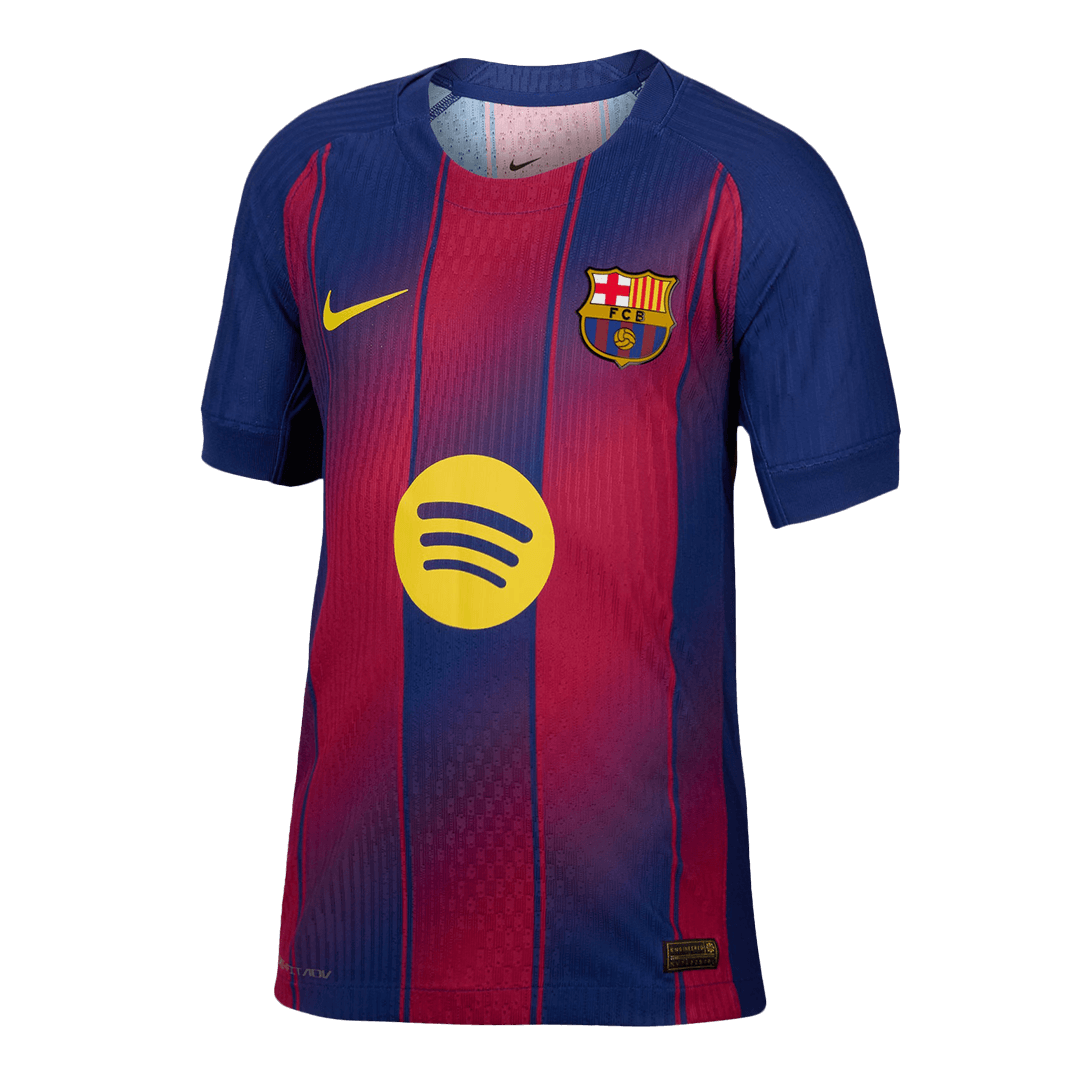 Barcelona F.DE JONG #21 Home Soccer Jersey Authentic 2025/26 - UCL Edition