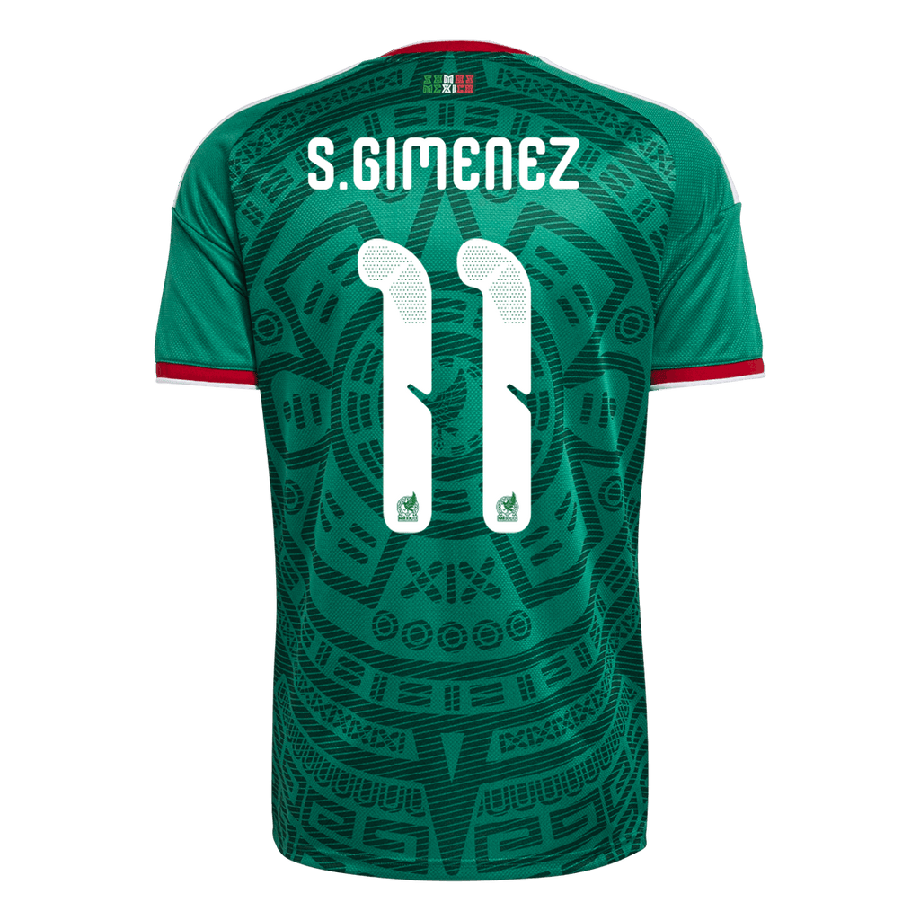 S.GIMENEZ#11 Mexico Home Soccer Jersey World Cup 2026 Green