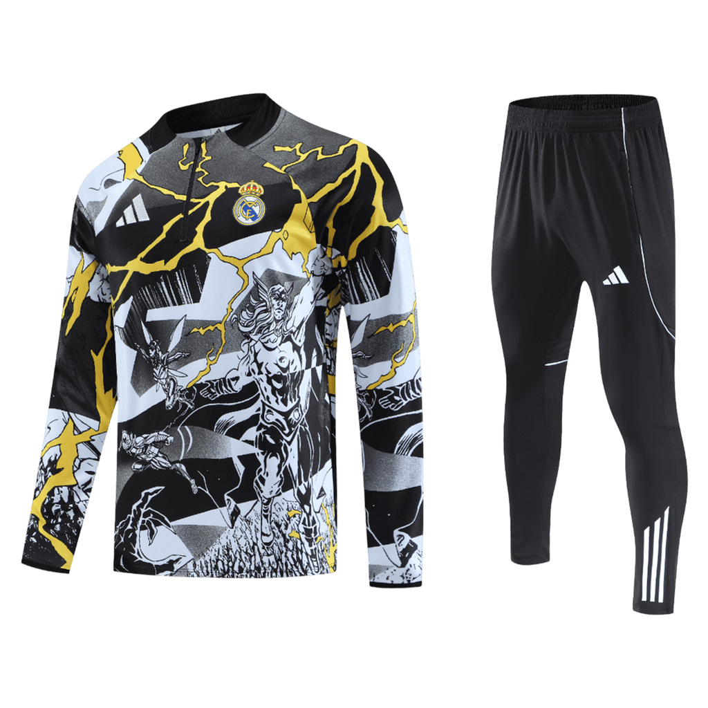 Real Madrid Sweatshirt Kit 2025/26 - Black (Top+Pants)