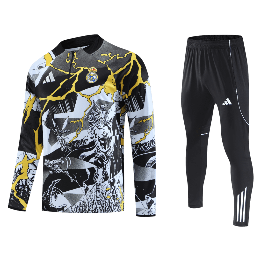 Real Madrid Sweatshirt Kit 2025/26 - Black (Top+Pants)