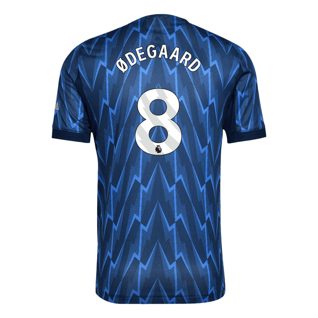 ØDEGAARD #8 Authentic Arsenal Away Soccer Jersey 2025/26 Blue