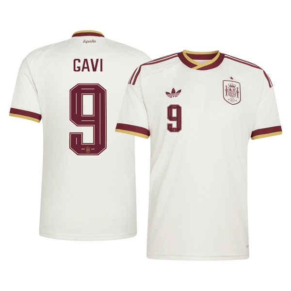 GAVI #9 Spain Away Soccer Jersey World Cup 2026 White - white front view - SmartJerseys