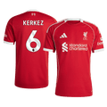 Liverpool KERKEZ #6 Home Soccer Jersey 2025/26 - Football Shirt | SmartJerseys | Official Quality