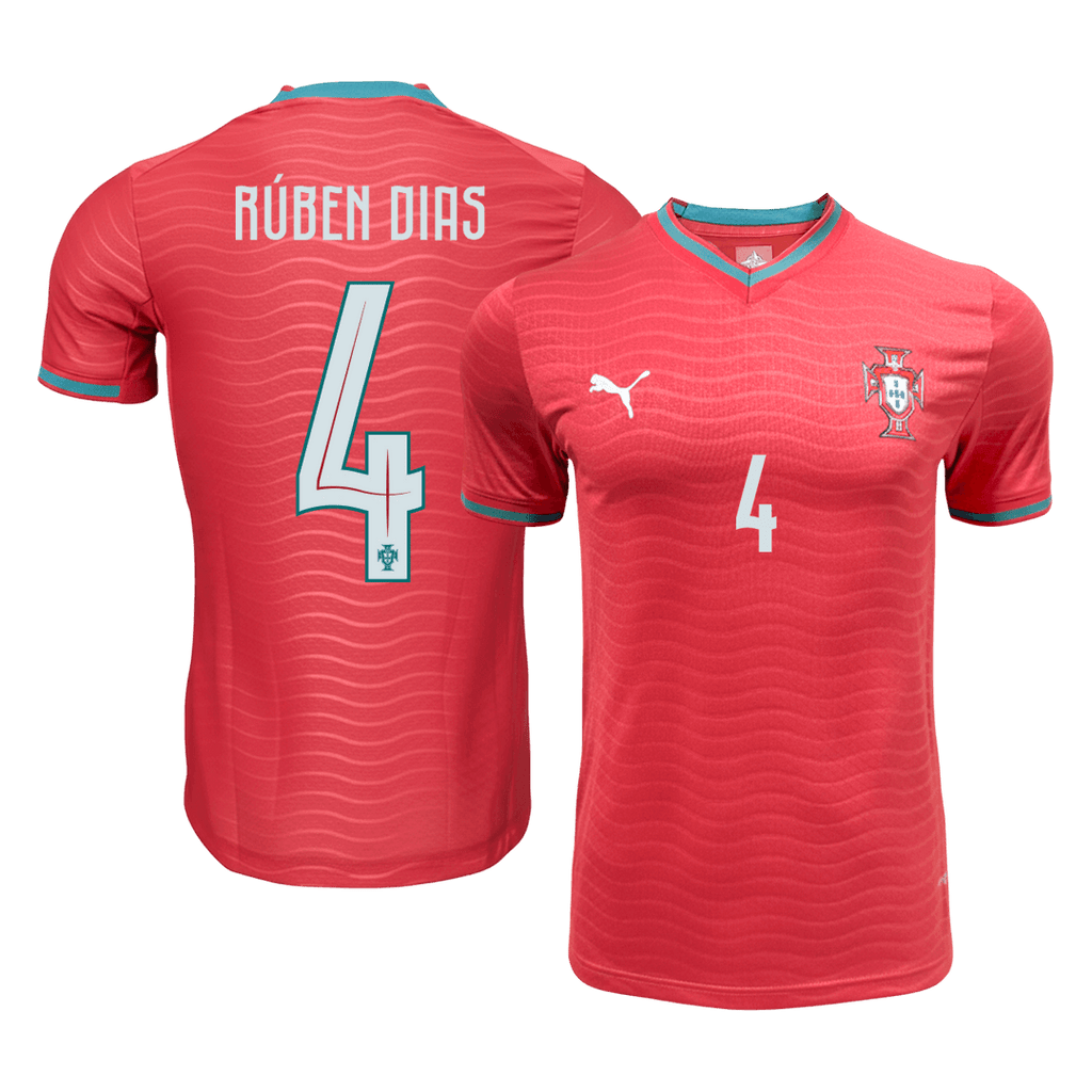 Portugal RÚBEN DIAS #4 Home Soccer Jersey Authentic 2026