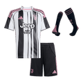 Kid's Juventus Home Soccer Jersey Kit(Jersey+Shorts+Socks) 2025/26 Black&White - Football Shirt | SmartJerseys | Official Quality