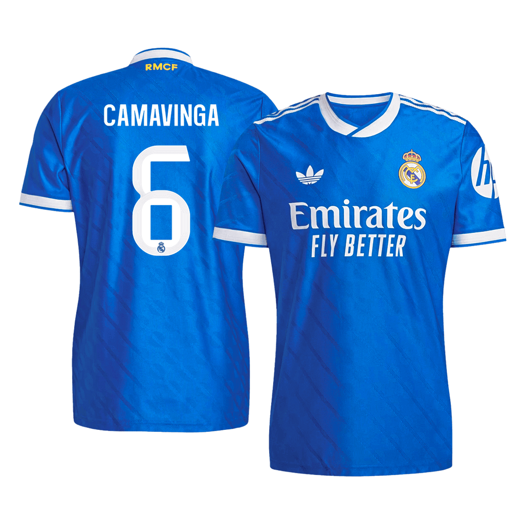 CAMAVINGA #6 Authentic Real Madrid Third Away Soccer Jersey 2025/26 Blue - Football Shirt | SmartJerseys | Official Quality