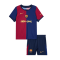 Kid's Barcelona X Travis Scott Home Soccer Jersey Kit(Jersey+Shorts) 2024/25 Red&Blue - Football Shirt | SmartJerseys | Official Quality