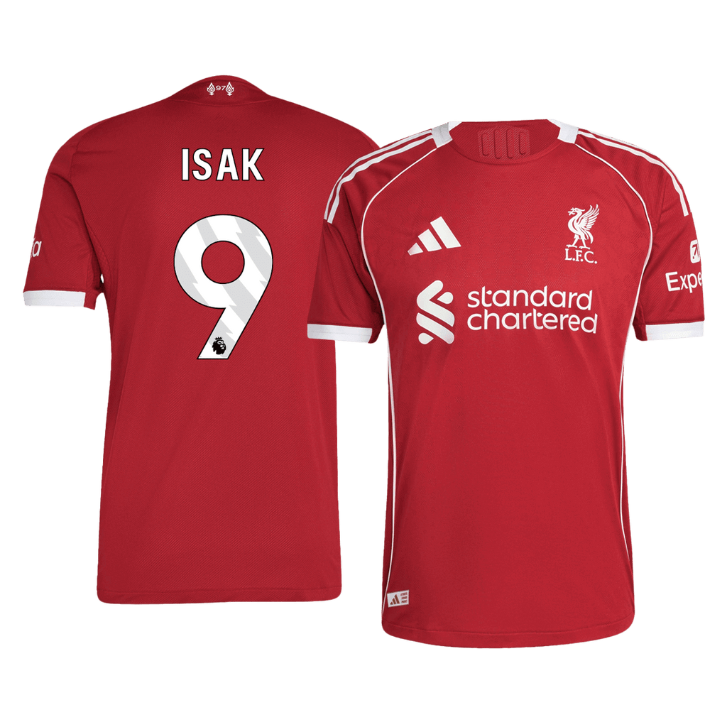 ISAK #9 Authentic Liverpool Home Soccer Jersey 25/26 Red - Football Shirt | SmartJerseys | Official Quality