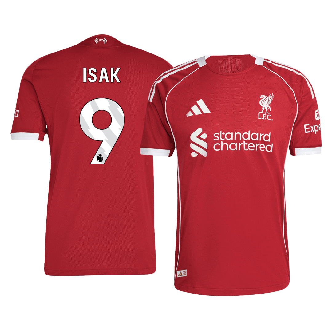 ISAK #9 Authentic Liverpool Home Soccer Jersey 25/26 Red - Football Shirt | SmartJerseys | Official Quality