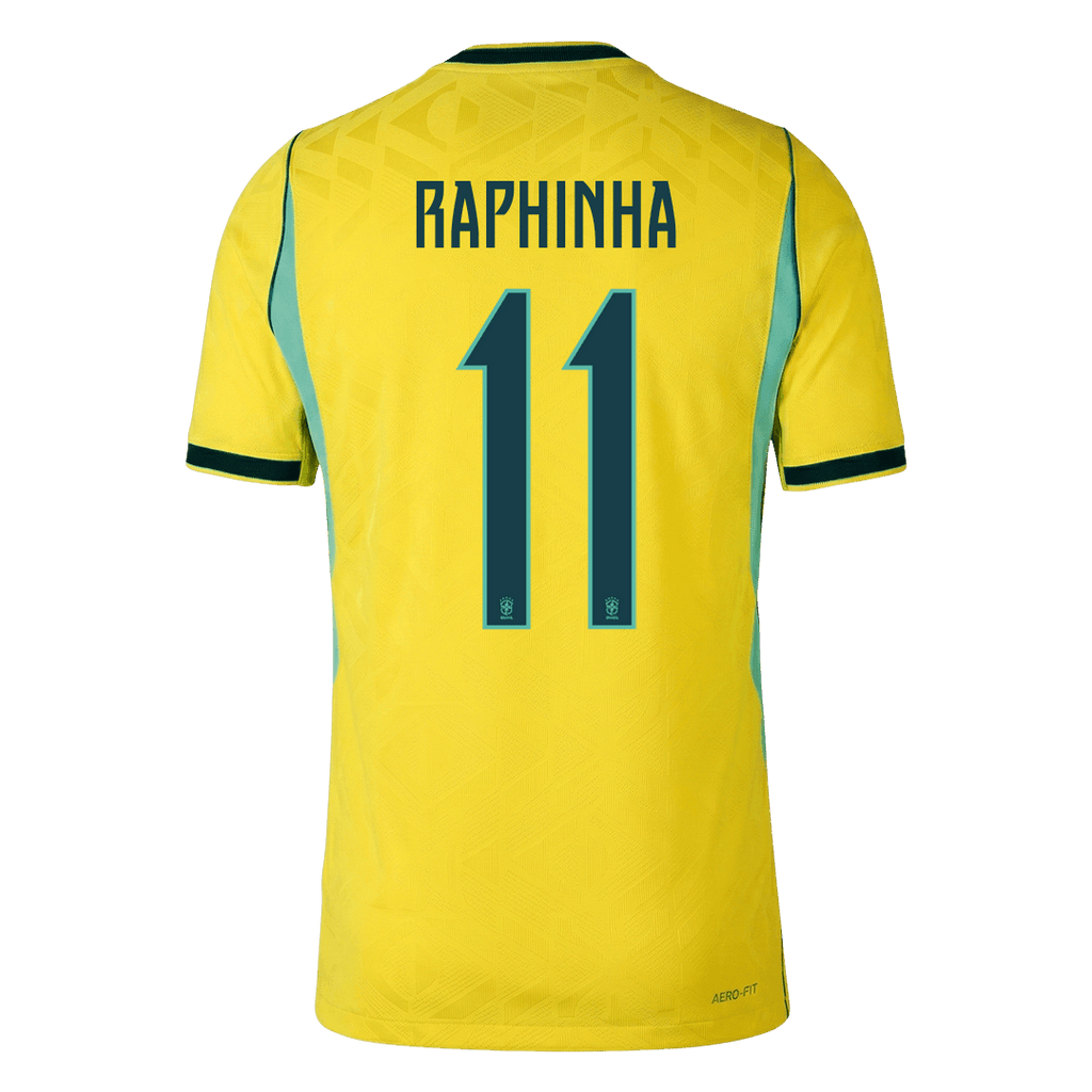 RAPHINHA #11 Player Version Brazil Home Soccer Jersey World Cup 2026 Yellow