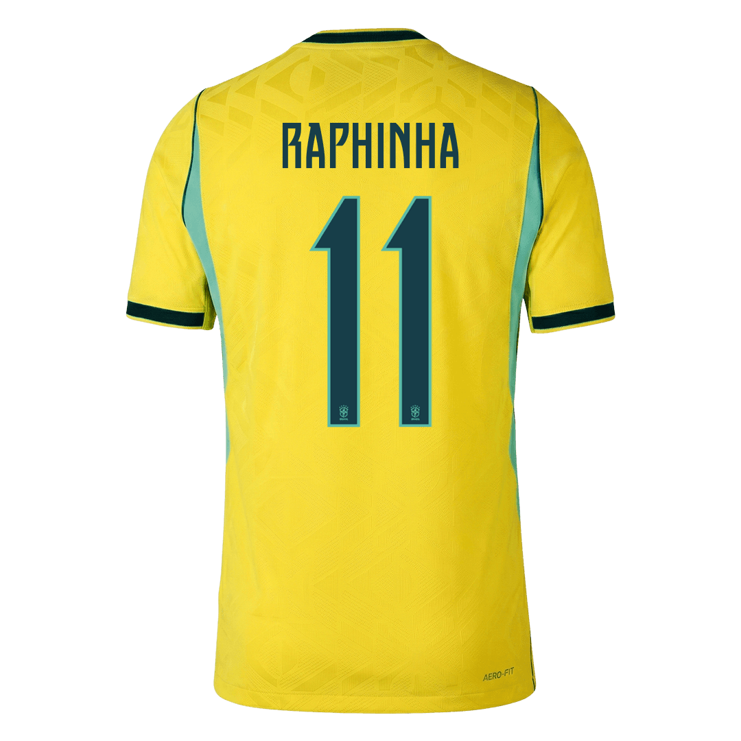 RAPHINHA #11 Player Version Brazil Home Soccer Jersey World Cup 2026 Yellow