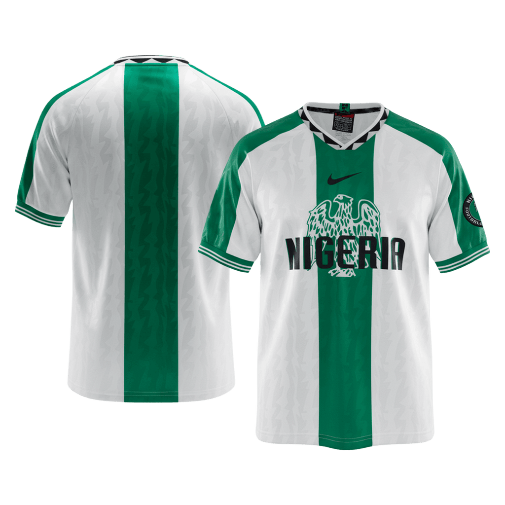 Camiseta retro de fútbol de visitante de Nigeria 1996