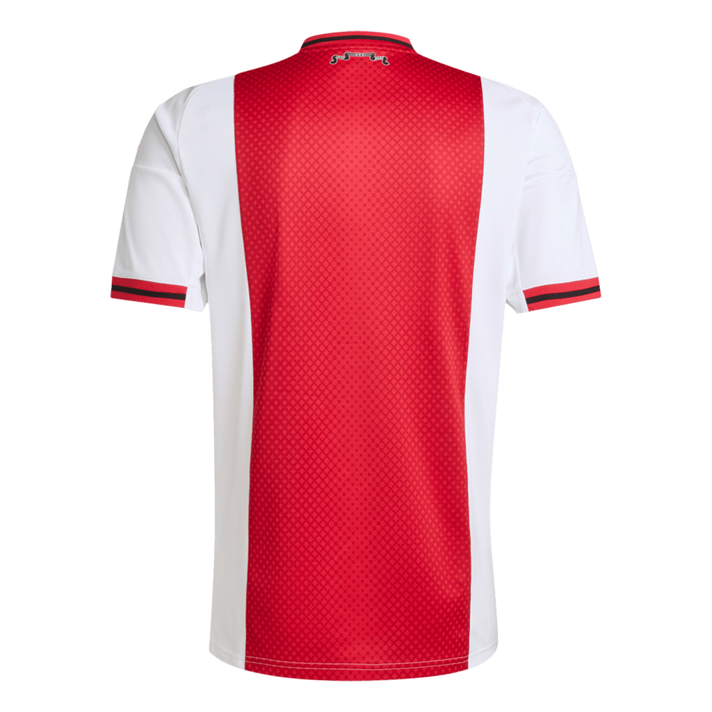 Camiseta de fútbol local del Ajax 2025/26 roja y blanca