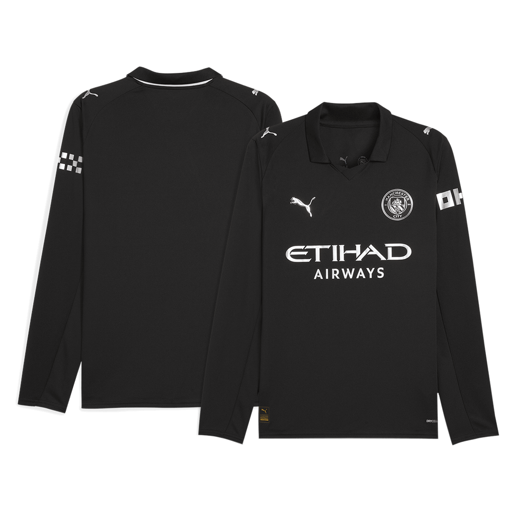 Manchester City Long Sleeve Away Soccer Jersey 2025/26