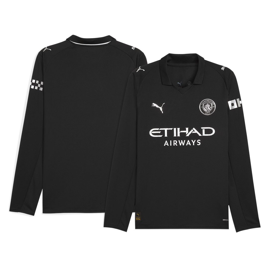 Manchester City Long Sleeve Away Soccer Jersey 2025/26