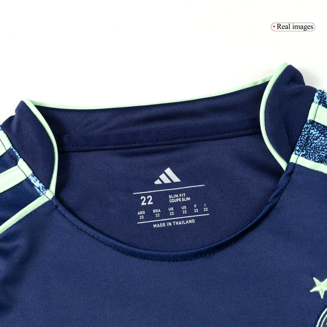 2025/26 Navy Kid's Ajax Away Soccer Jersey Kit(Jersey+Shorts)